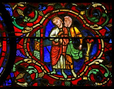 Beobachten der Weihe, Szene aus dem Leben des Hl. Martin, Kathedrale von Chartres von French School